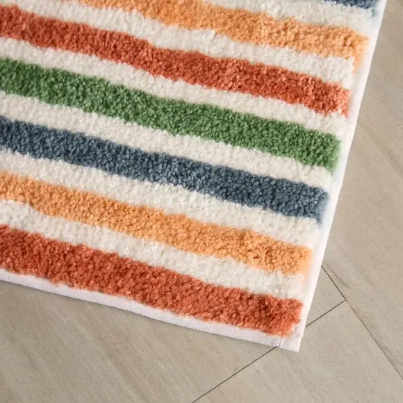 Stripe Cotton Bath Mat - Multicolor alternate view