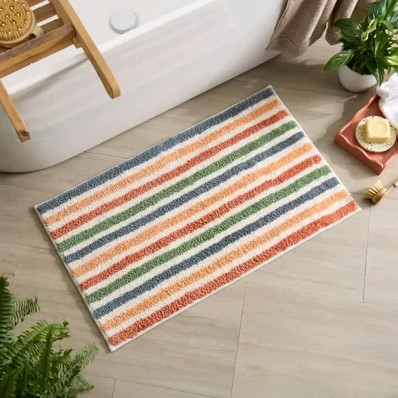 Stripe Cotton Bath Mat - Multicolor product