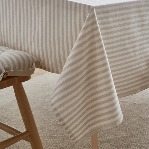 Stripe Tablecloth - Natural, Cotton alternate view