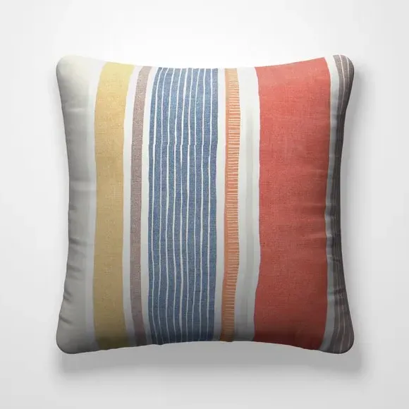 Striped Cushion Cover Made to Order - Orange alternate view