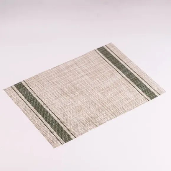 Striped Placemat - Sage Green, Vinyl alternate view