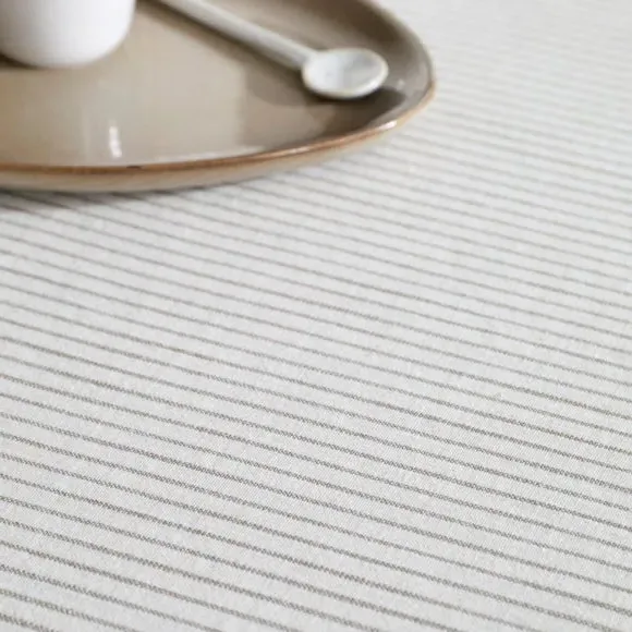 Striped Tablecloth - Natural, Cotton alternate view