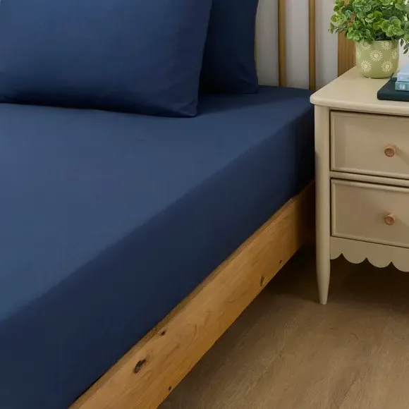 Super Soft Fitted Sheet - Dark Denim, Brushed Polyester product