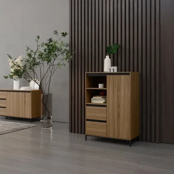 Bari Highboard - Oak Effect alternate view