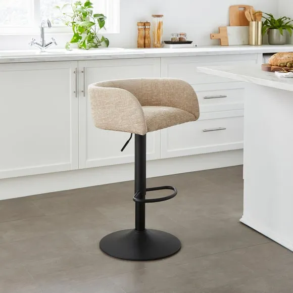 Talullua Height Adjustable Bar Stool - Natural, Chenille product