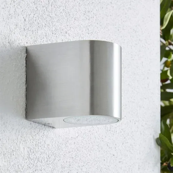Tam Down Lighter Outdoor Wall Light - Silver, Steel alternate view