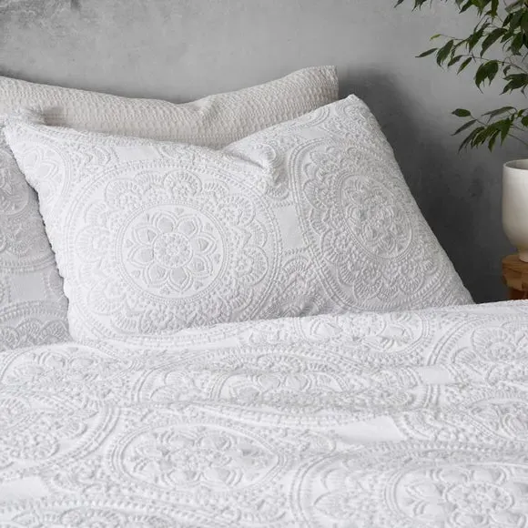 Tama Global Duvet Cover and Pillowcase Set - Grey, Polyester alternate view