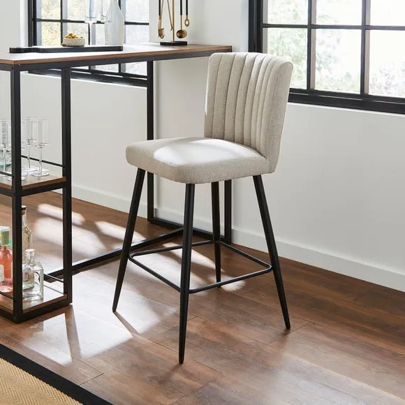 Taylor Counter Height Bar Stool - Natural, Flatweave Fabric