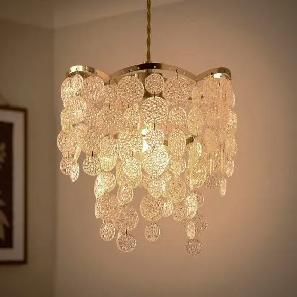 Taylor Disk Easy Fit Pendant Shade - Clear, Acrylic alternate view