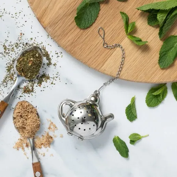 Teapot Shaped Tea Strainer - Silver, Stainless Steel product