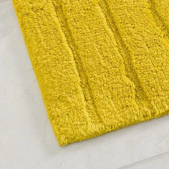 Textured Stripe Bath Mat - Autumn Yellow, Cotton alternate view