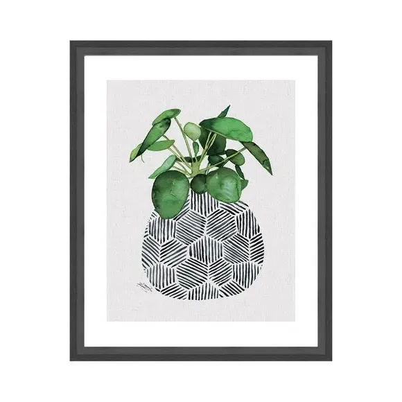 Framed Print Chinese Money Plant - Green alternate view
