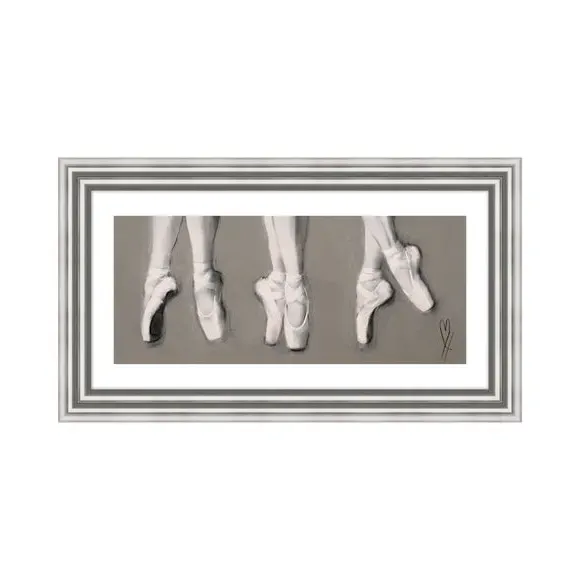 Dancing Feet Framed Print - Grey alternate view