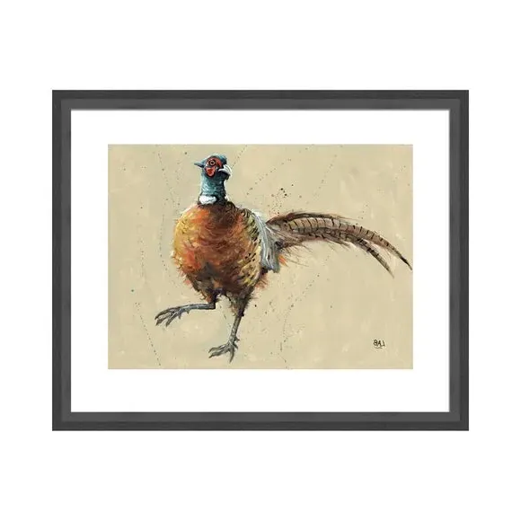Framed Print with Pheasant Design - Multicolor alternate view