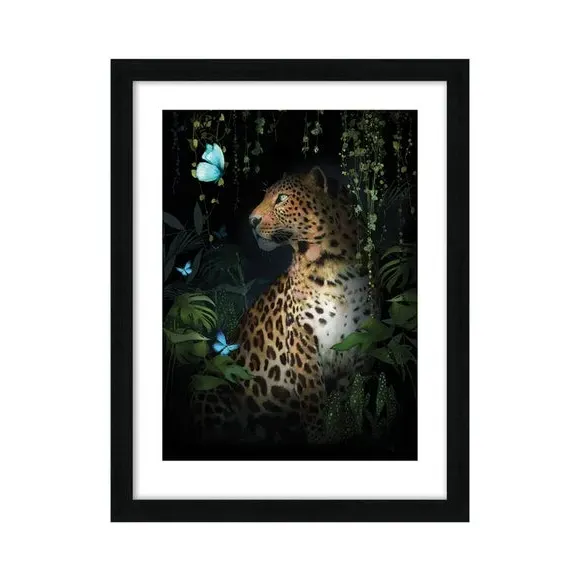 Leopard Framed Print - Multicolor alternate view