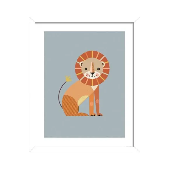 Lion Framed Print - Multicolor alternate view