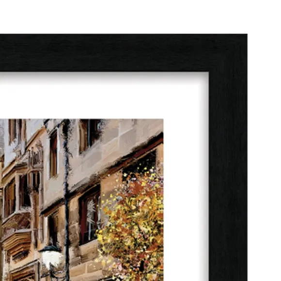 Framed Print Street After Rain - Natural alternate view