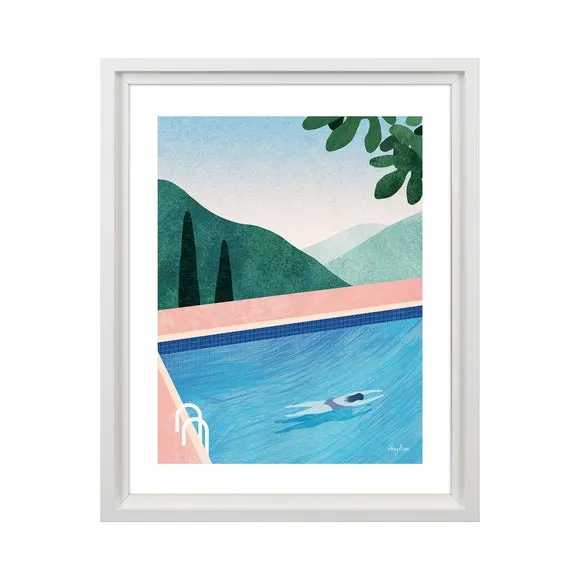 Swimming Pool II Framed Print - Multicolor alternate view