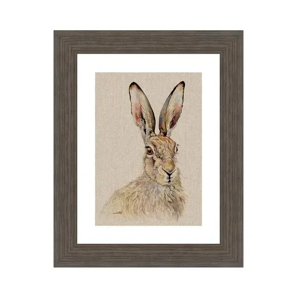 Hare Framed Print - Natural alternate view