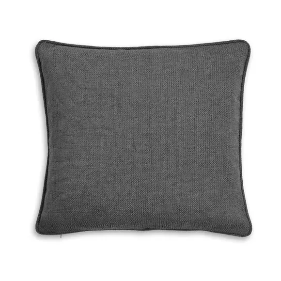 Wynter Cushion - Charcoal, Chenille by Dunelm, image 2
