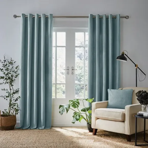 Wynter Cushion - Seafoam, Chenille by Dunelm, alternate view