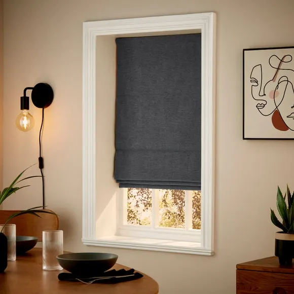 Wynter Thermal Roman Blind - Charcoal alternate view