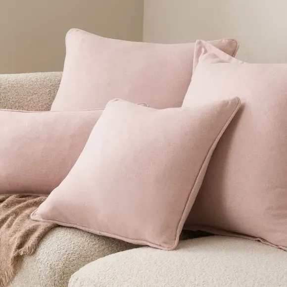 Throw Cushion with Self-Piping - Blush by Dunelm, image 4