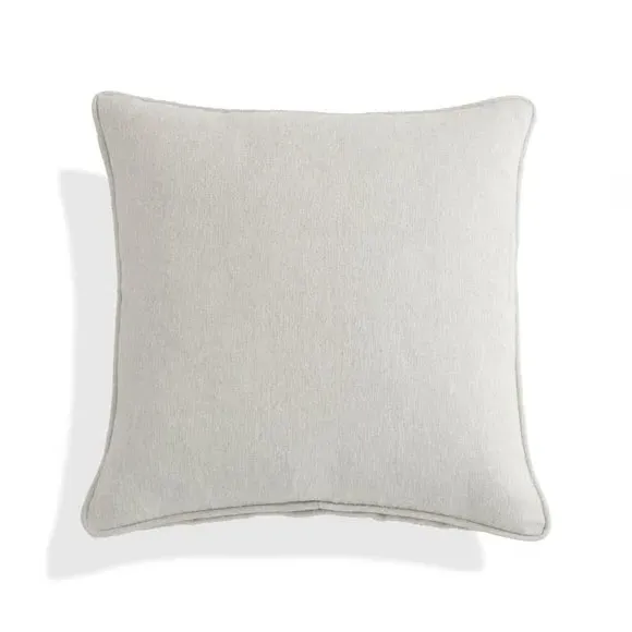 Luna Throw Cushion with Self-Piping - Dove Grey by Dunelm, image 2