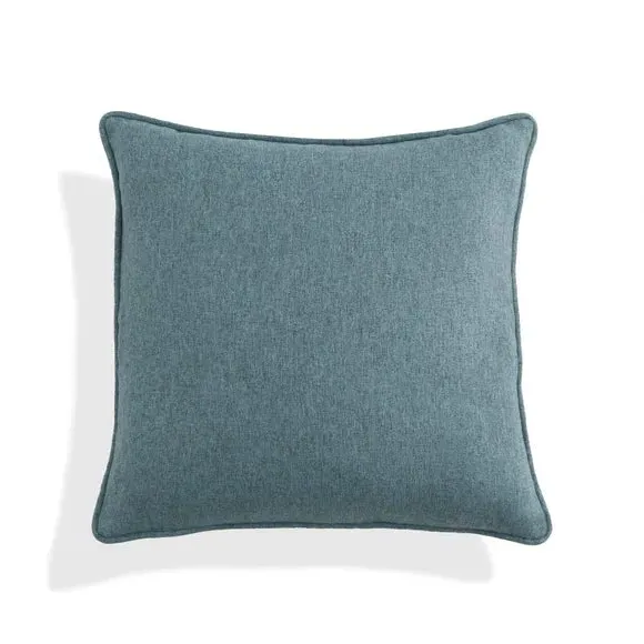 Throw Cushion with Self-Piping - Pacific Blue by Dunelm, alternate view