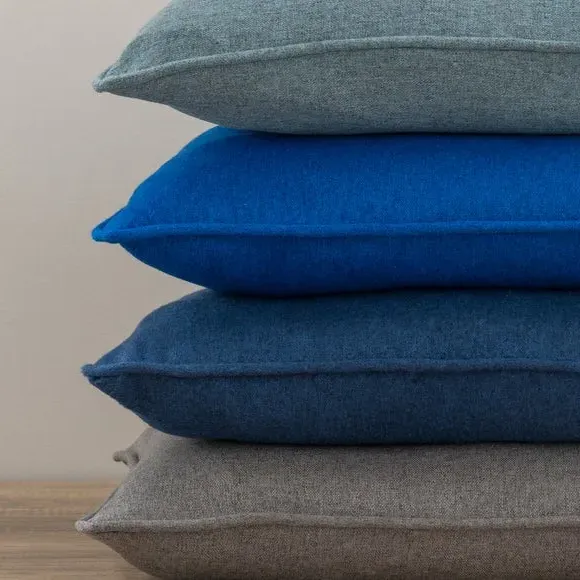 Throw Cushion with Self-Piping - Pacific Blue by Dunelm, image 5
