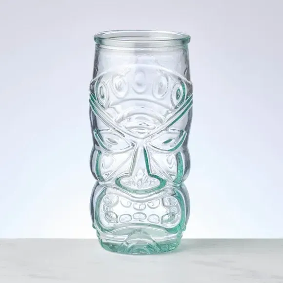 Tiki Cocktail Glass - Clear, Recycled Glass