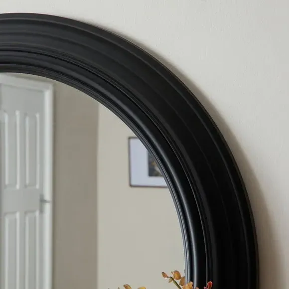 Round Wall Mirror - Black alternate view