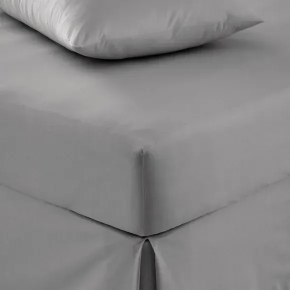 Toggled Fitted Sheet - Dove Grey, Cotton alternate view