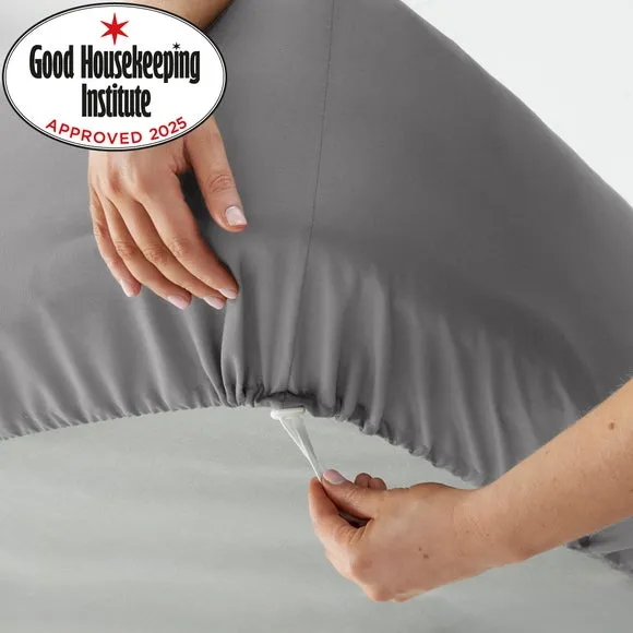 Toggled Fitted Sheet - Dove Grey, Cotton product