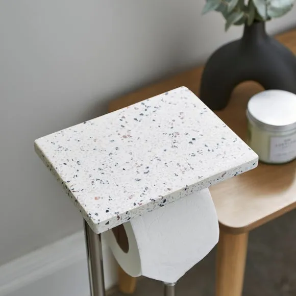 Toilet Butler with Shelf - Natural, Terrazzo alternate view