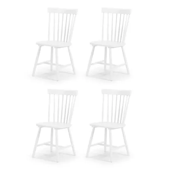 4-Piece Dining Chair Set - White, Hardwood alternate view