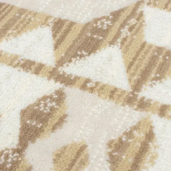Esin Geometric Border Rug with Fringe - Ivory alternate view