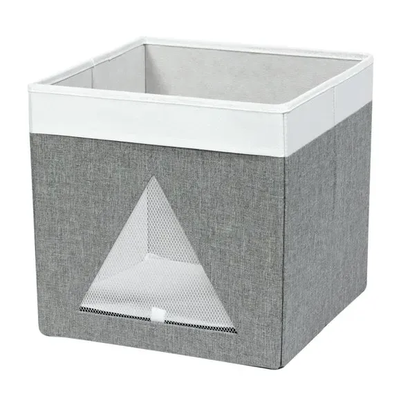 Triangle Storage Box Foldable - Grey, Mesh alternate view