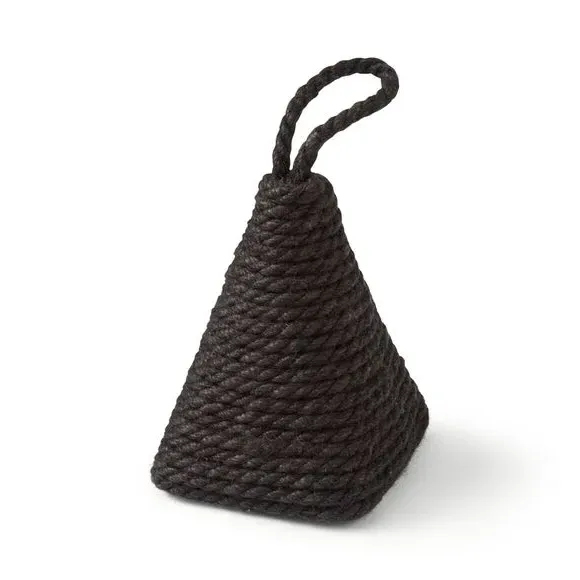 Triangular Jute Doorstop - Black alternate view