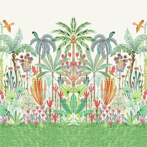 Tropical Paradise Wall Mural - Multicolor Paper alternate view