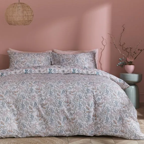 Floral Duvet Cover Set Reversible - Natural alternate view