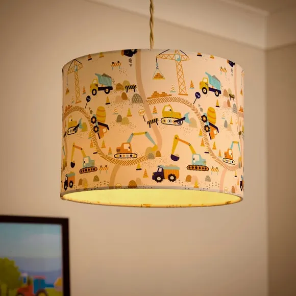 Trucks and Diggers Easy Fit Lamp Shade - Multicolor alternate view