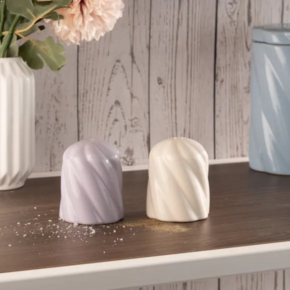 Twisted Salt and Pepper Set - Multicolor, Stoneware alternate view