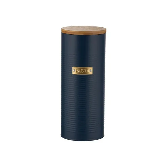 Otto Round Pasta Storage Canister - Navy Blue, Steel alternate view