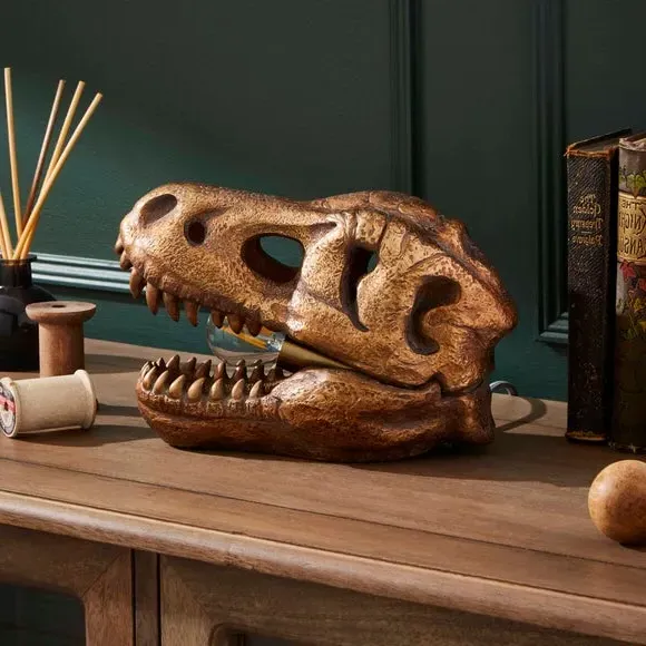 Tyrannosaurus Skull Table Lamp - Gold alternate view