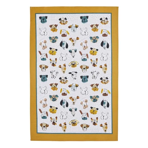 Tea Towel with Dog Design - Multicolor, Cotton alternate view