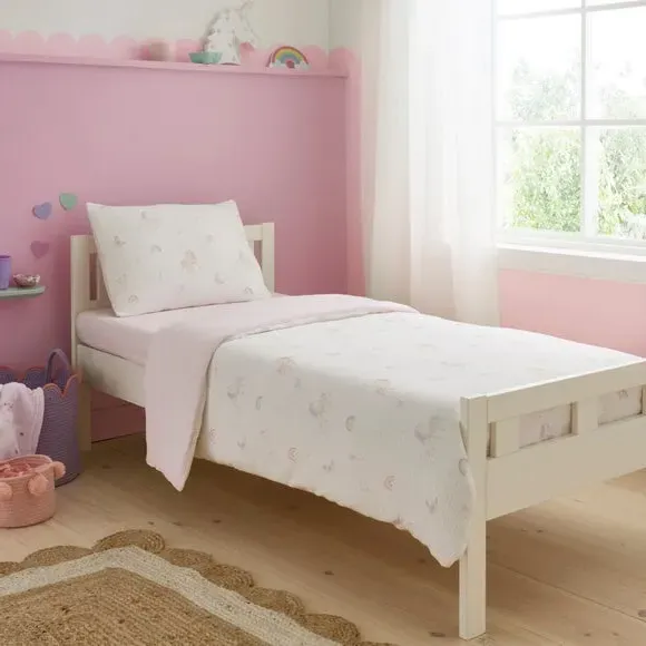 Unicorn Quilt Cover & Pillowcase Set - Pink, Cotton Muslin product