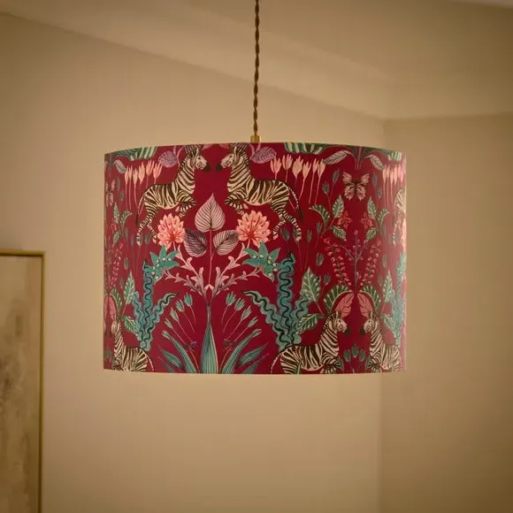Utopia Easy Fit Drum Lamp Shade - Plum, Polyester alternate view