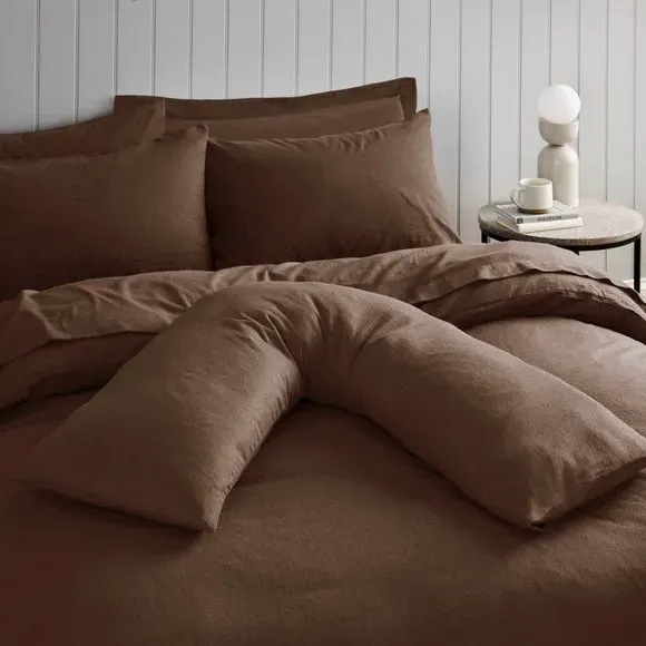 V-Shape Pillowcase - Pinecone, Brushed Cotton by Dunelm, image 2
