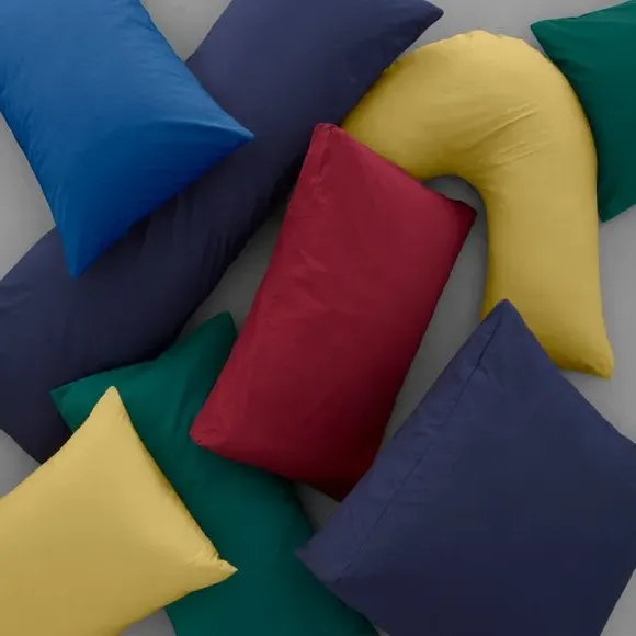 V-Shaped Pillowcase - Dove Grey, Cotton by Dunelm, image 4